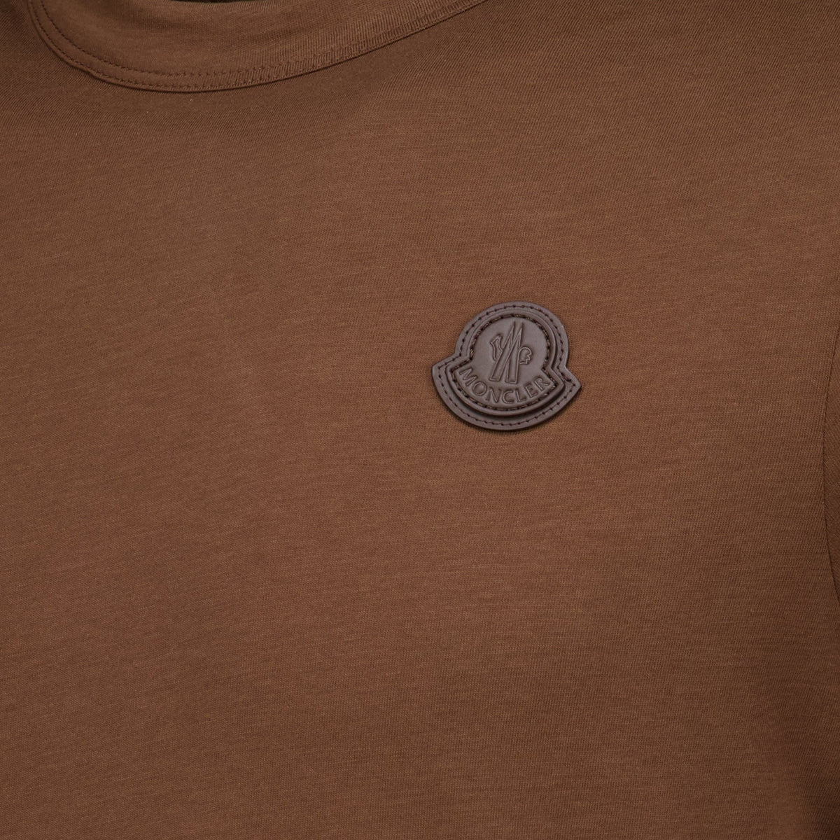 Brown Cotton Jersey Logo T-Shirt