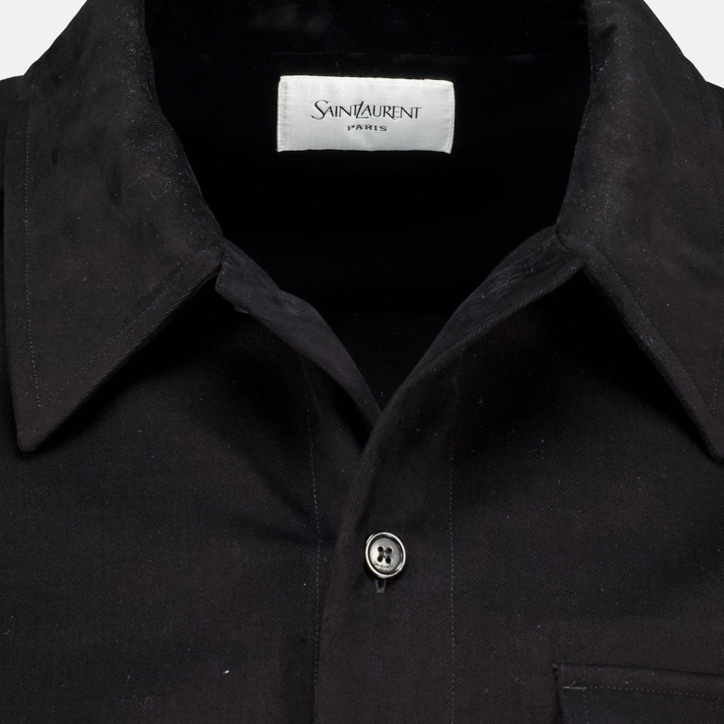 Schwarzes Overshirt aus Baumwolle