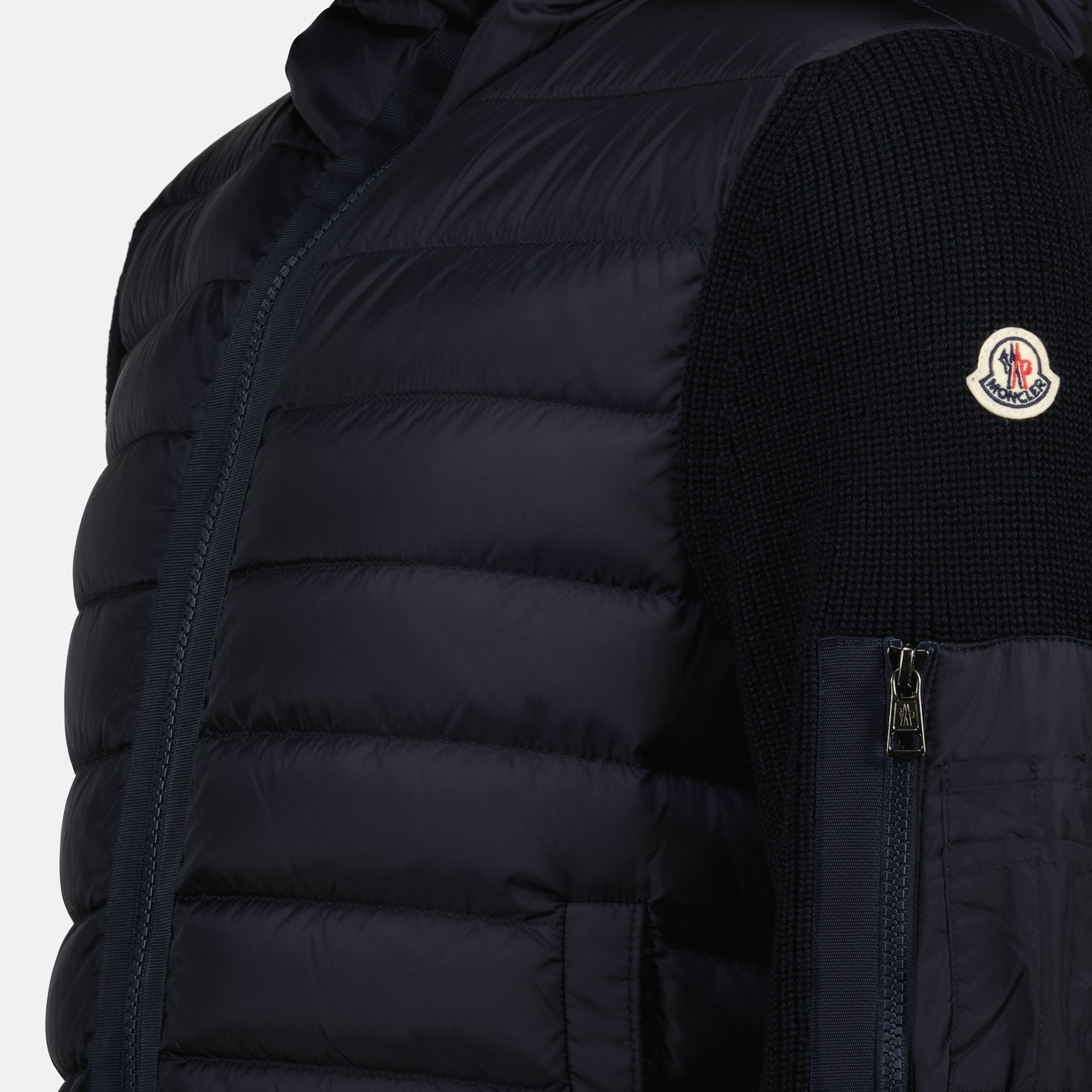 Wool Hoodie Moncler Hooded Sweater Moncler Padded Cardigan Blue XL