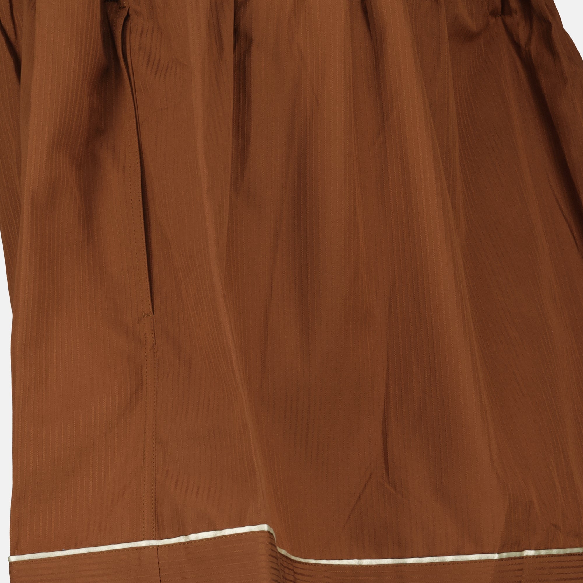 Prada mini skirt, brown skirt, cotton mini skirt, Autumn-Winter 2025, women's fashion