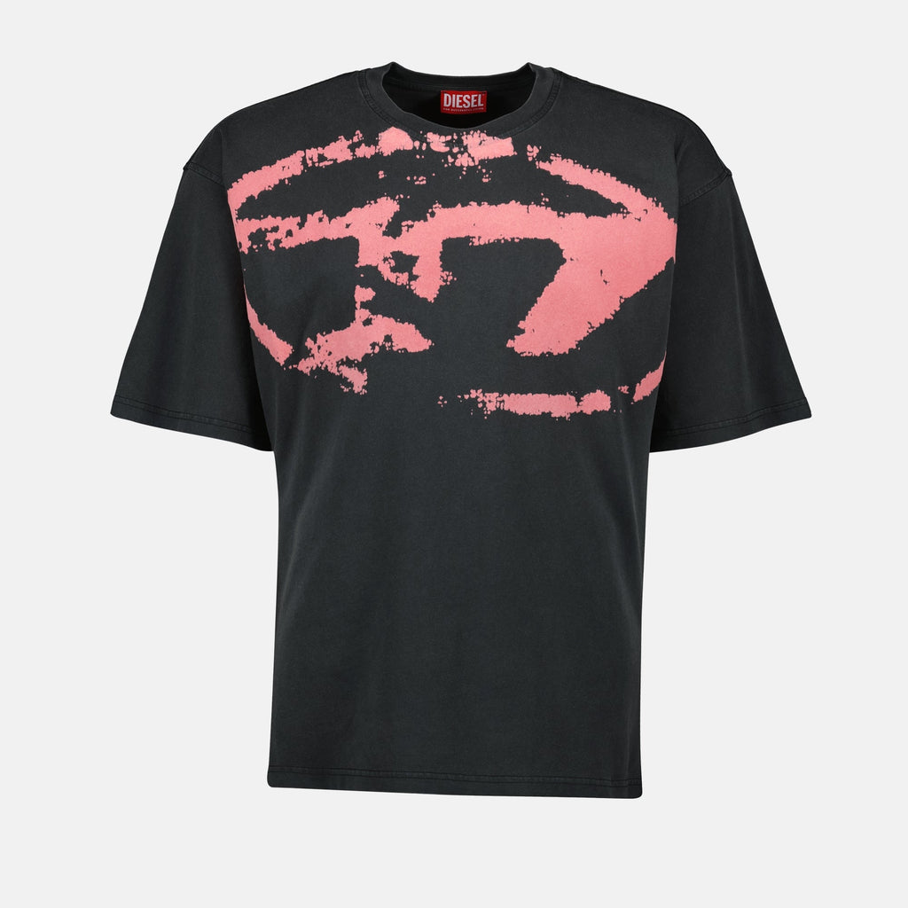 T-box R21, Diesel T-shirt, oversized grey top, casual wear, men's designer T-shirt