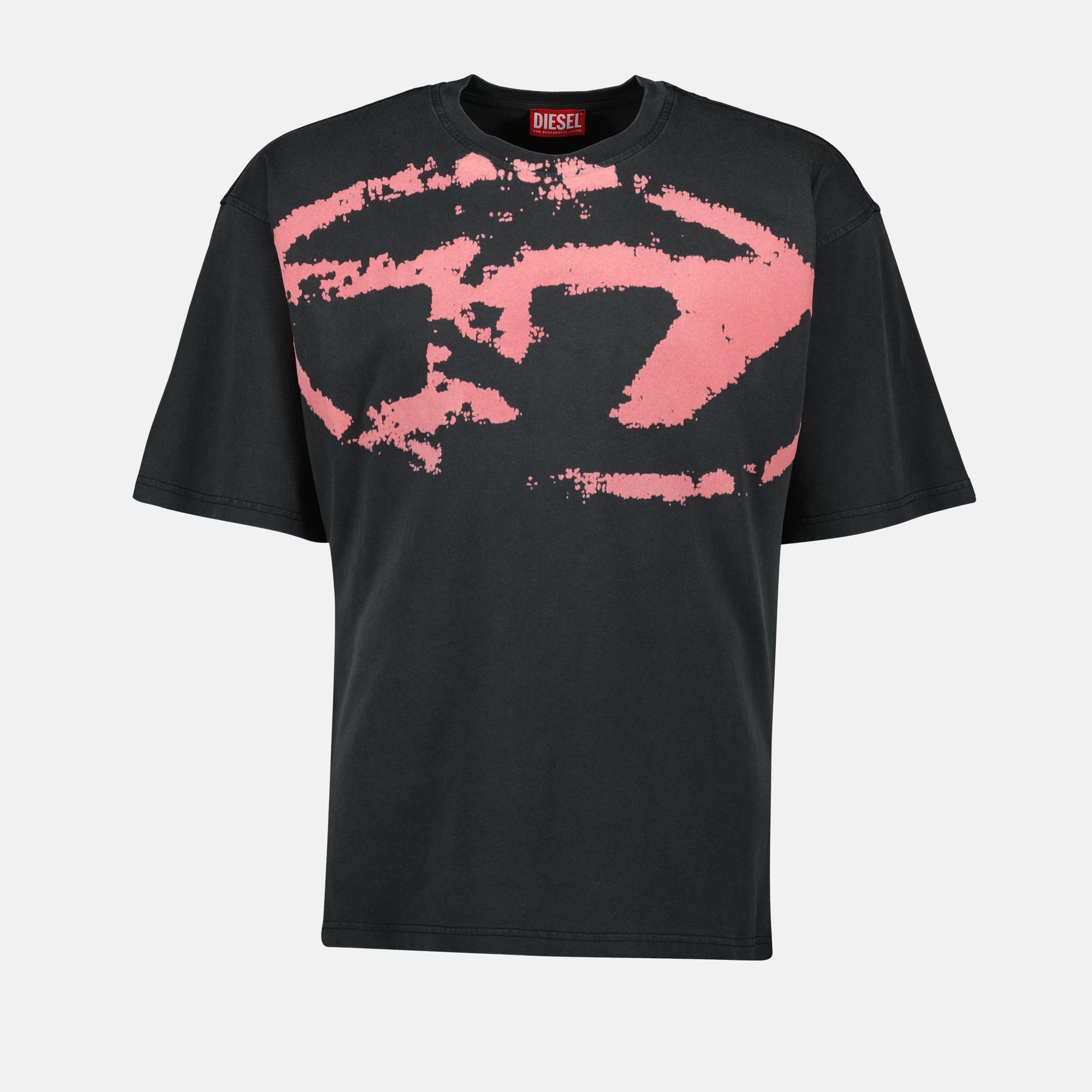 T-box R21, Diesel T-shirt, oversized grey top, casual wear, men's designer T-shirt