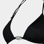 Triangle Bikini Top, Diesel Sees-T, Adjustable Bikini, Black Swimwear, Summer Collection 2025