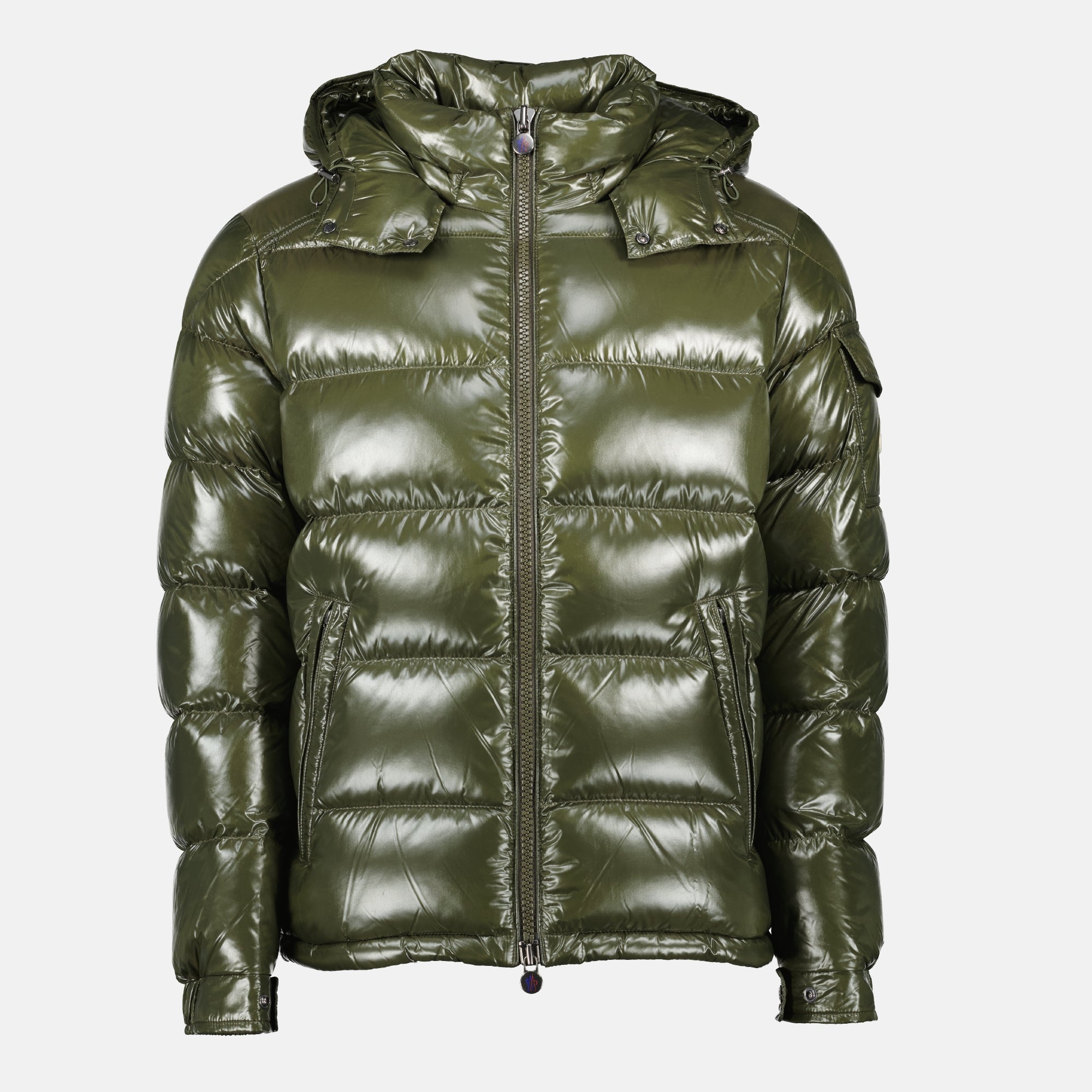 Moncler down jacket, Maya Kaki, nylon jacket, men's outerwear, luxury fashion
