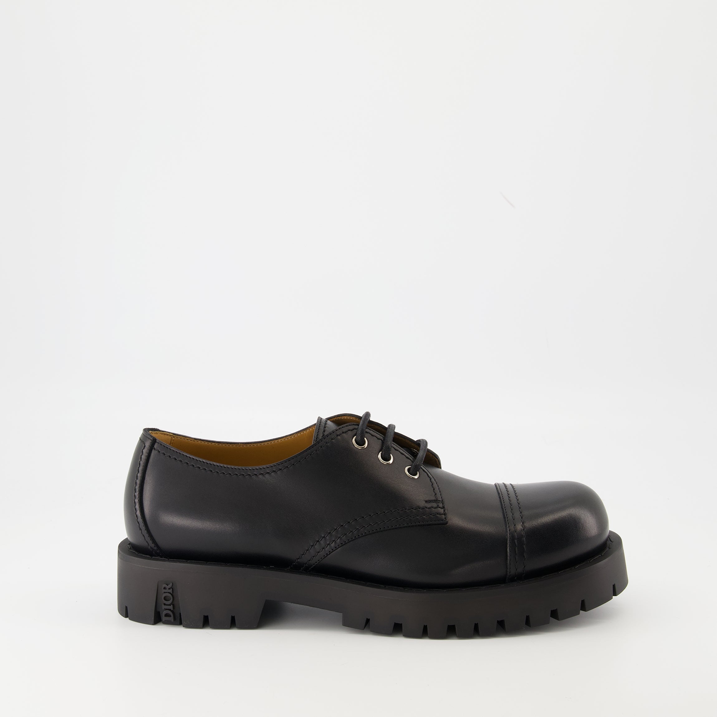 Dior Derby Explorer III, men's leather shoes, black lace-up shoes, luxury footwear, comfortable dress shoes