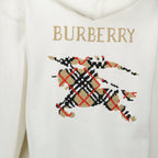 Immagine di una Felpa Bianca con Cappuccio di Burberry per Donne - Stagione Autunno-Inverno 2025 - Dettaglio Vista 6