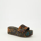 FF Blomstret Wedge Mules