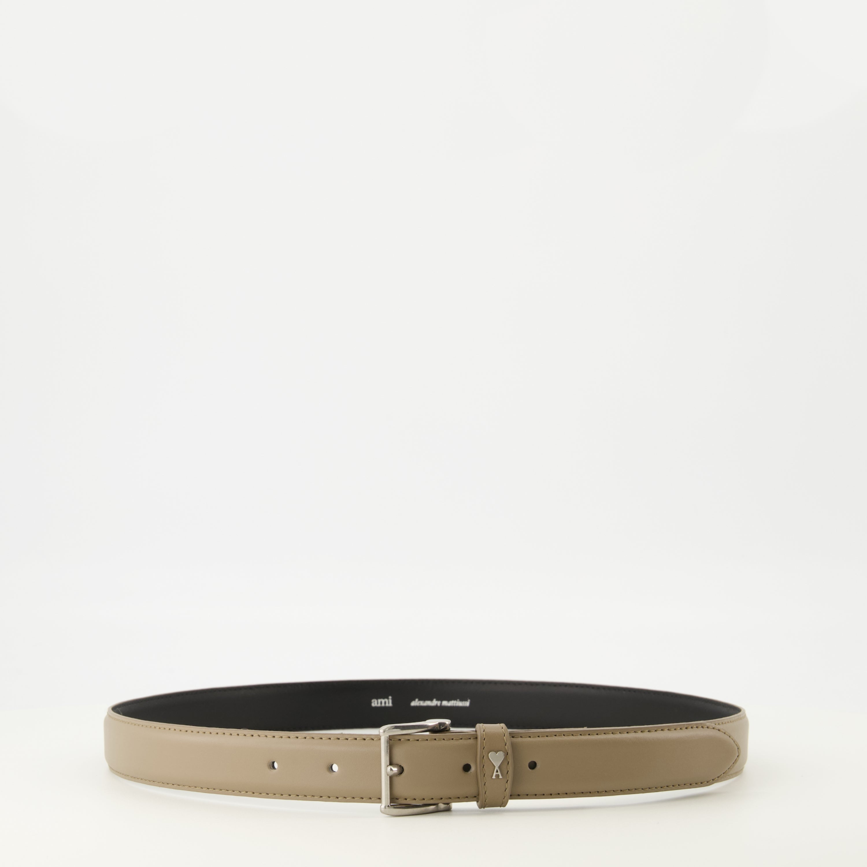 Image of Beige Ami Paris Belt by Ami PARIS for Unisex - Season Autumn-Winter 2025 - Front View