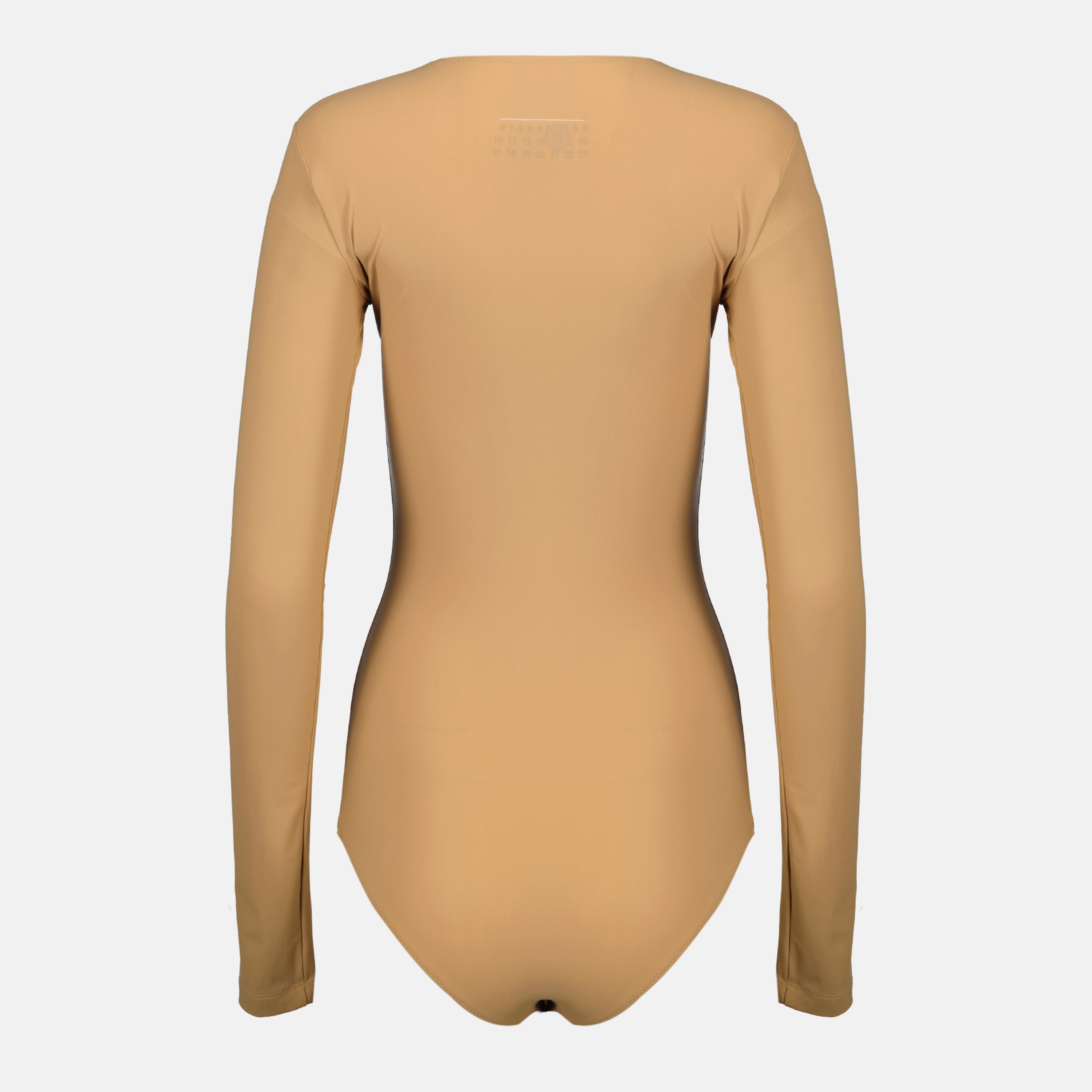 Image of Beige Lycra Body by Mm6 for Women - Season Spring-Summer 2026 - Back View