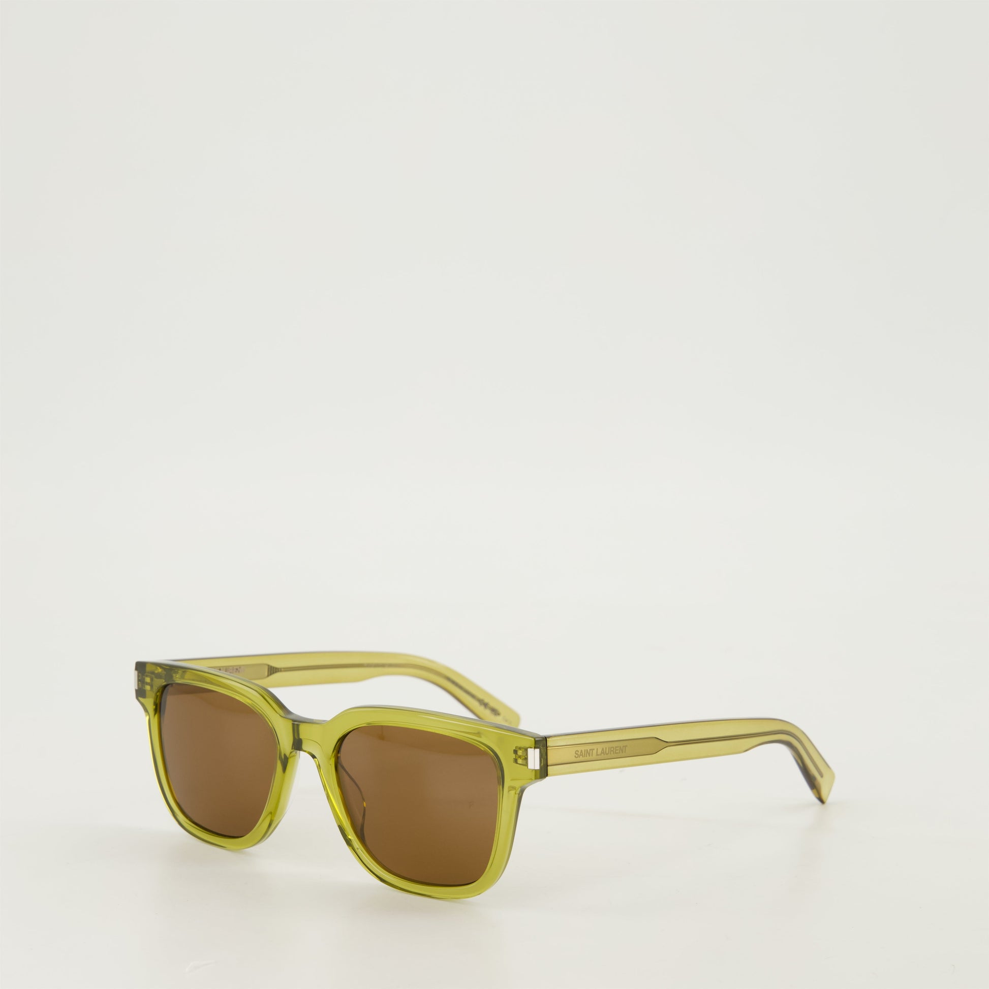 Saint Laurent sunglasses, green sunglasses, acetate eyewear, unisex sunglasses, UV protection sunglasses