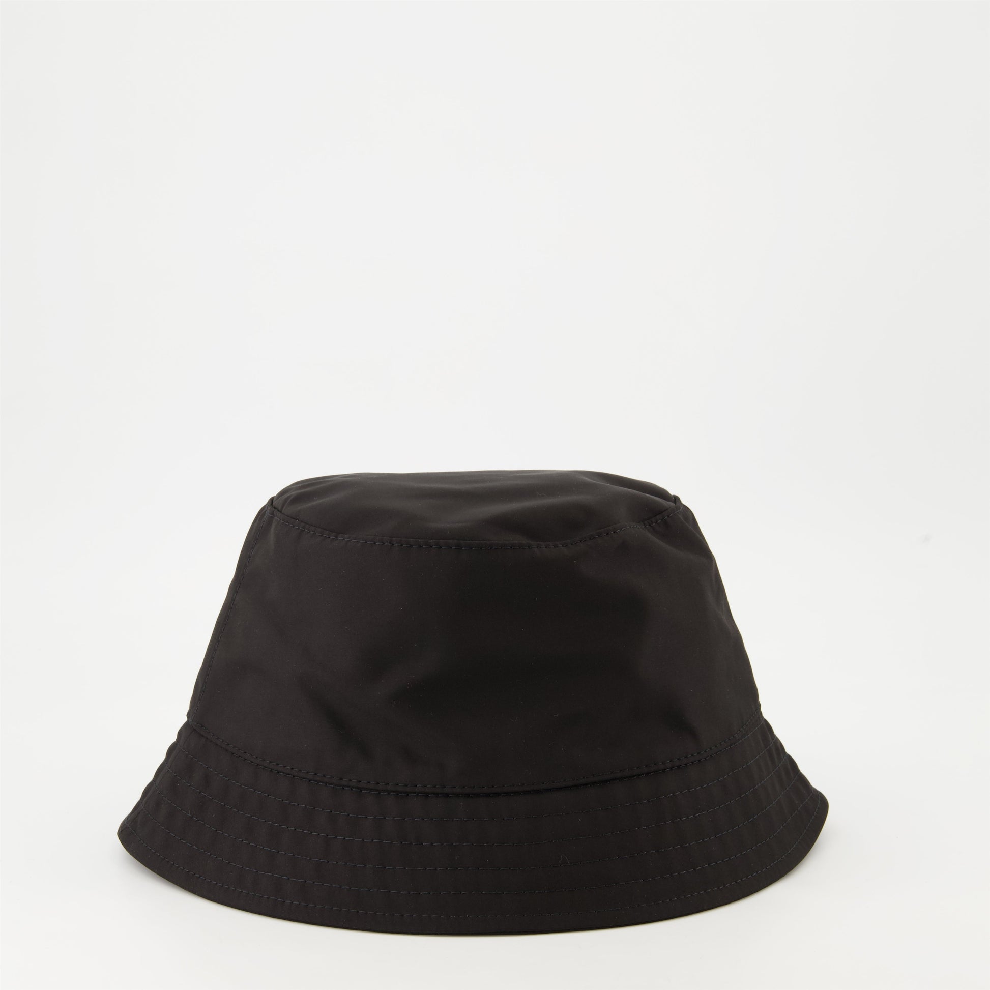 Luxury bucket hat, Moncler hat, leather logo hat, high-end accessories, designer winter hat  