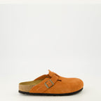Mules de Suede Naranja Boston