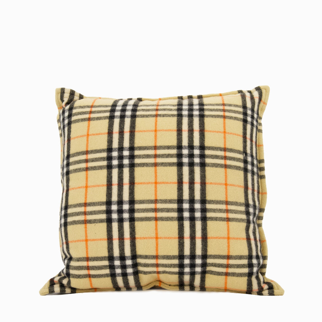 Burberry cushion, wool and cashmere cushion, Check print cushion, decorative cushion, home decor