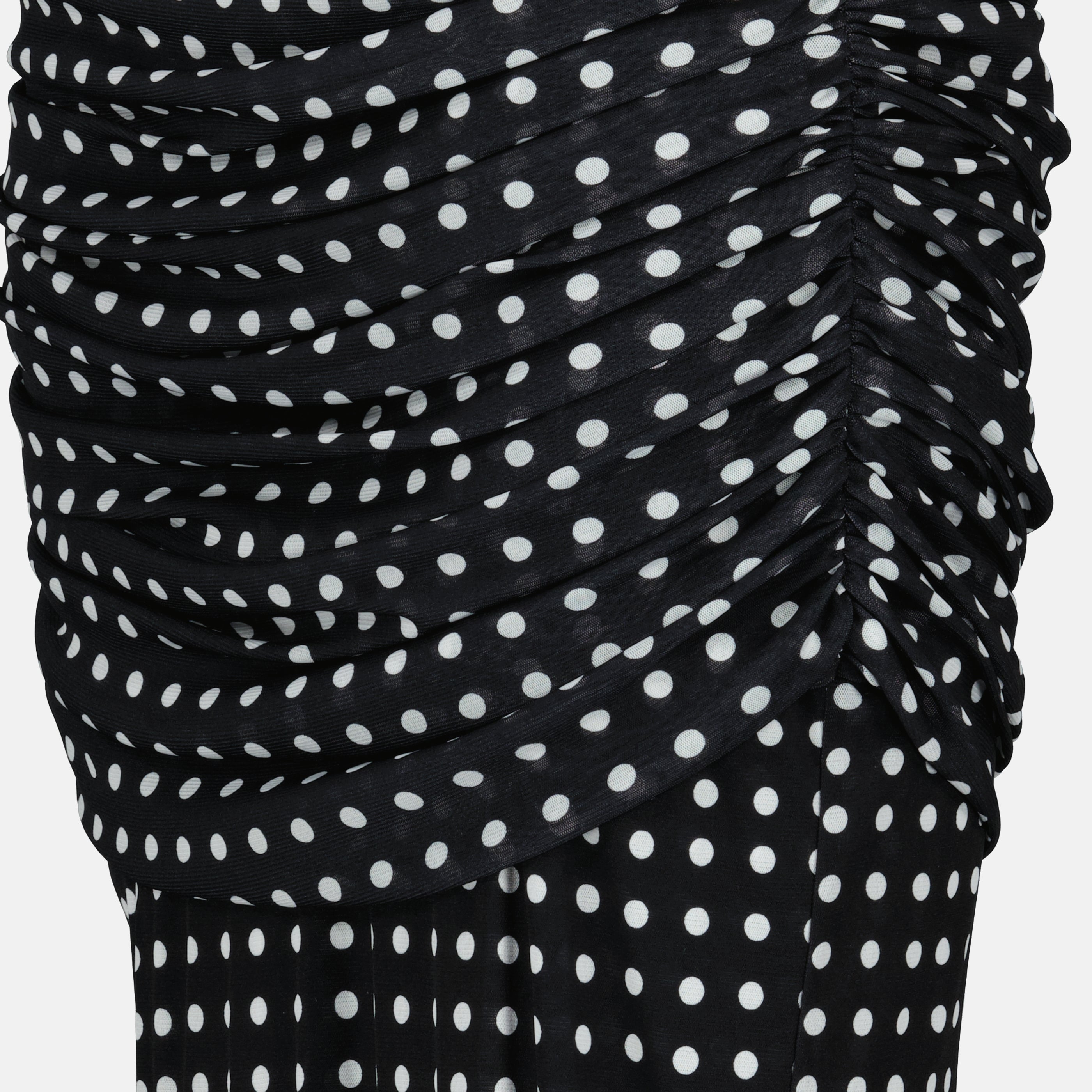 Image of Long Polka Dot Dress by Patou for Women - Season Spring-Summer 2026 - Detail View 1