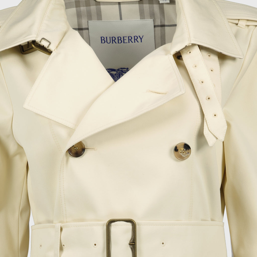Abrigo Trench Corto Beige