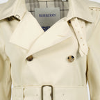 Abrigo Trench Corto Beige