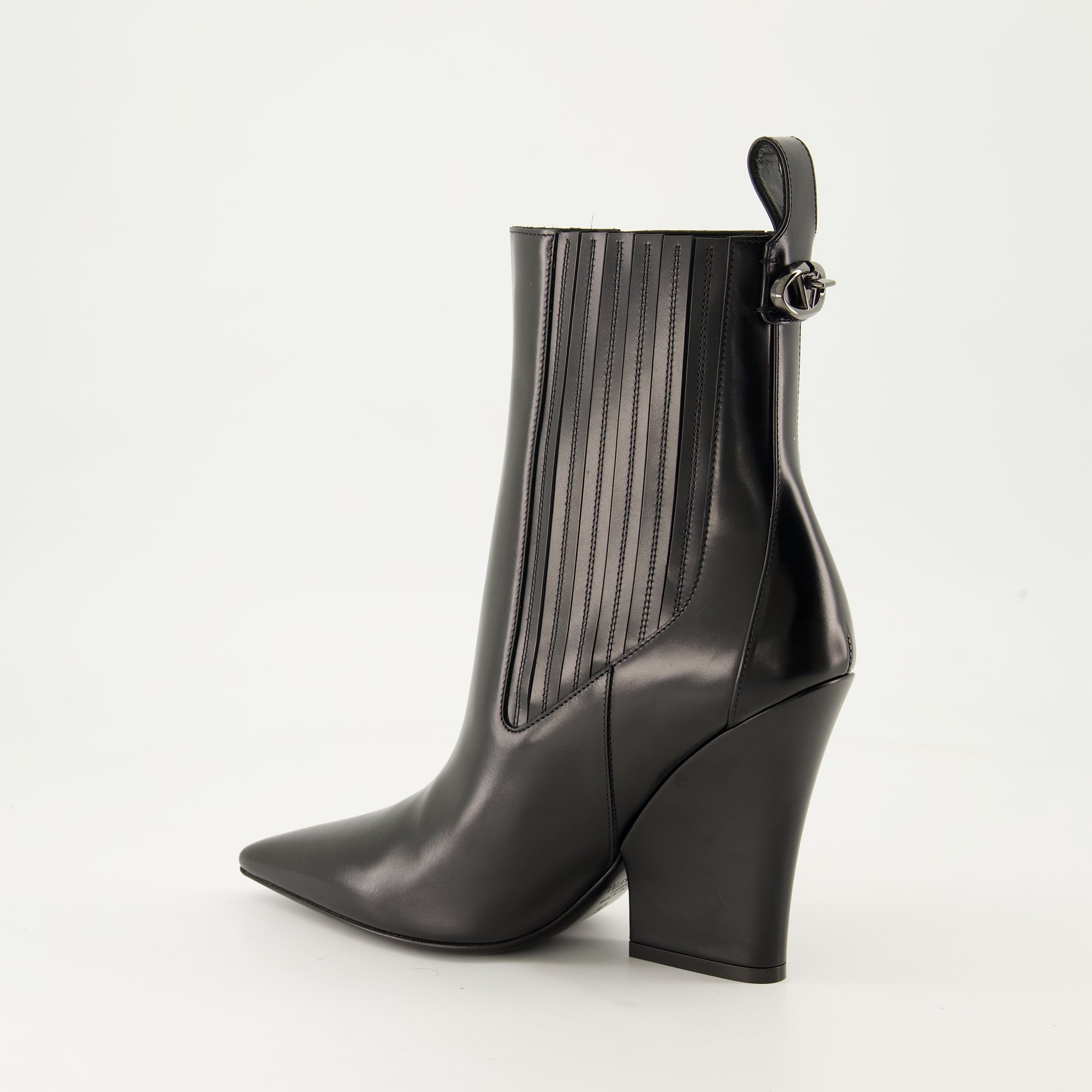 Leather Ankle Boots, Valentino Garavani, VLogo Boots, Luxury Footwear, Autumn-Winter 2024