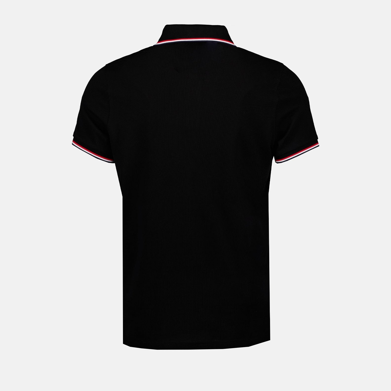 Moncler polo, black polo shirt, tricolored polo, premium cotton shirt, classic fit polo