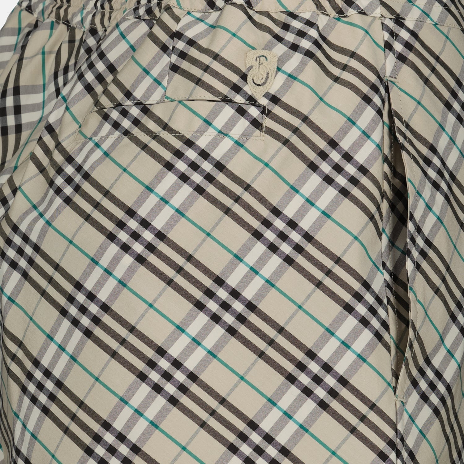 Pantaloni Corti Check Beige