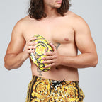 rugby ball, Versace, Barocco print, premium leather, sports accessories