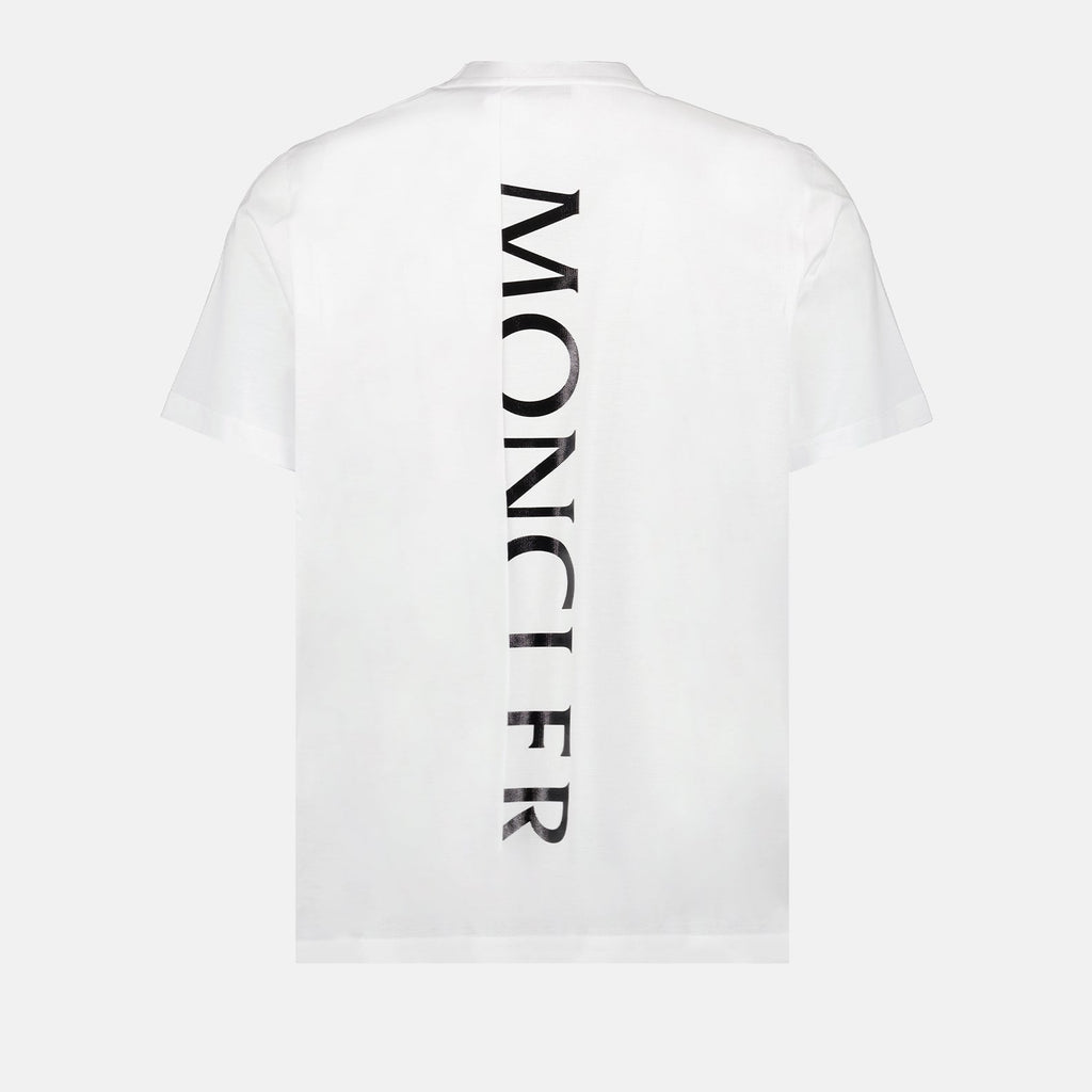 Imagen de la camiseta de logo vertical de Moncler para hombres - Temporada Primavera-Verano 2025 - Vista detalle 2