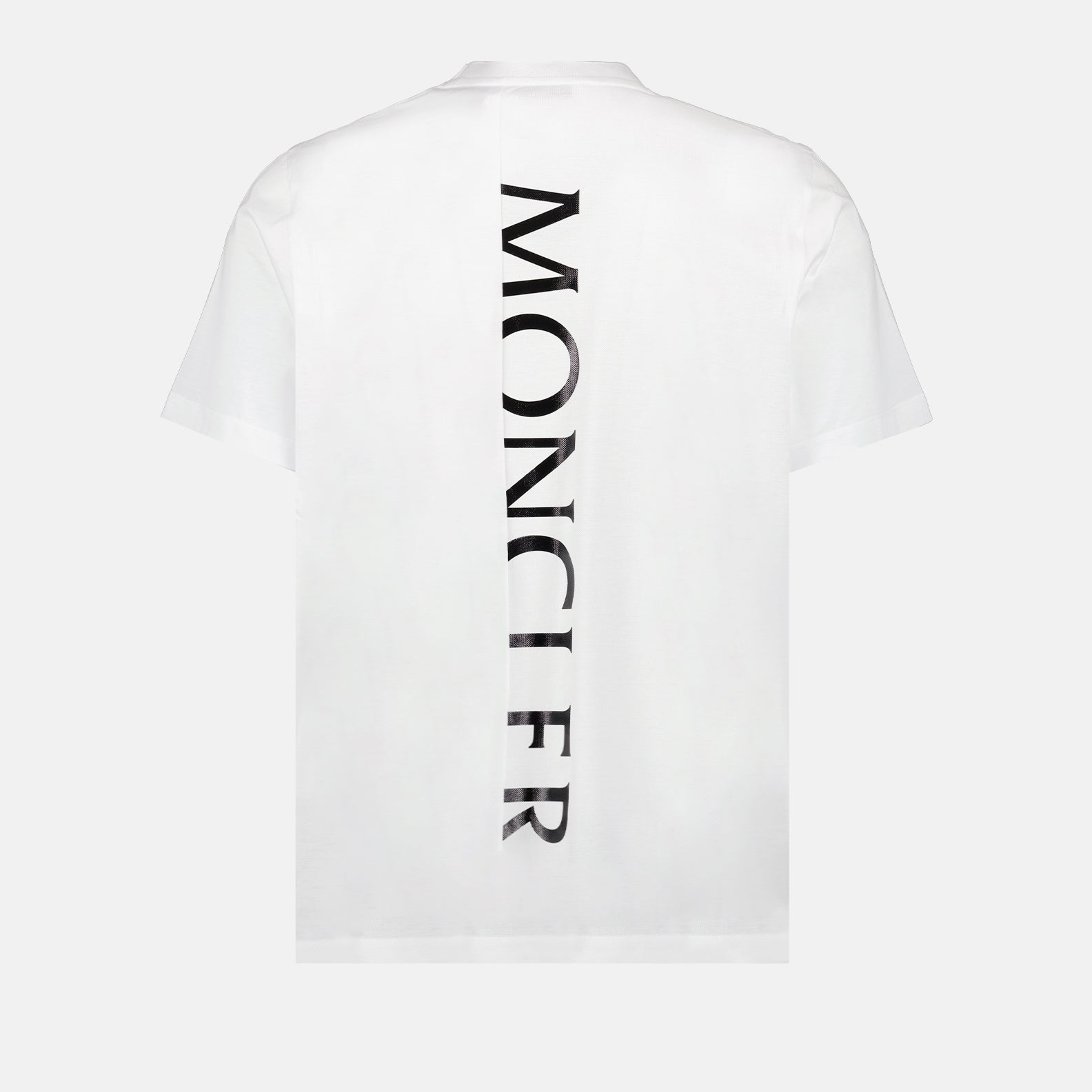 Imagen de la camiseta de logo vertical de Moncler para hombres - Temporada Primavera-Verano 2025 - Vista detalle 2