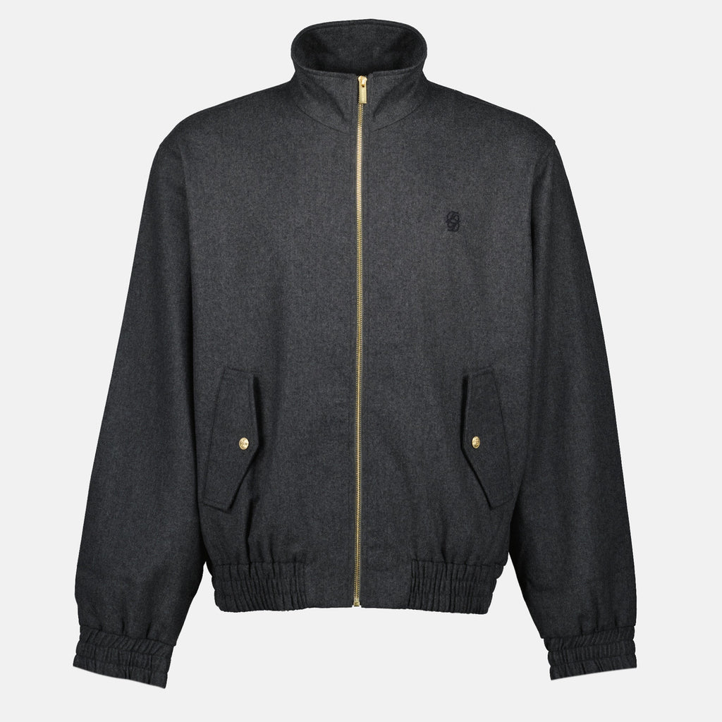 Flannel Wool Jacket, Drole De Monsieur, Autumn-Winter Collection, Dark Grey Jacket, Men's Fashion