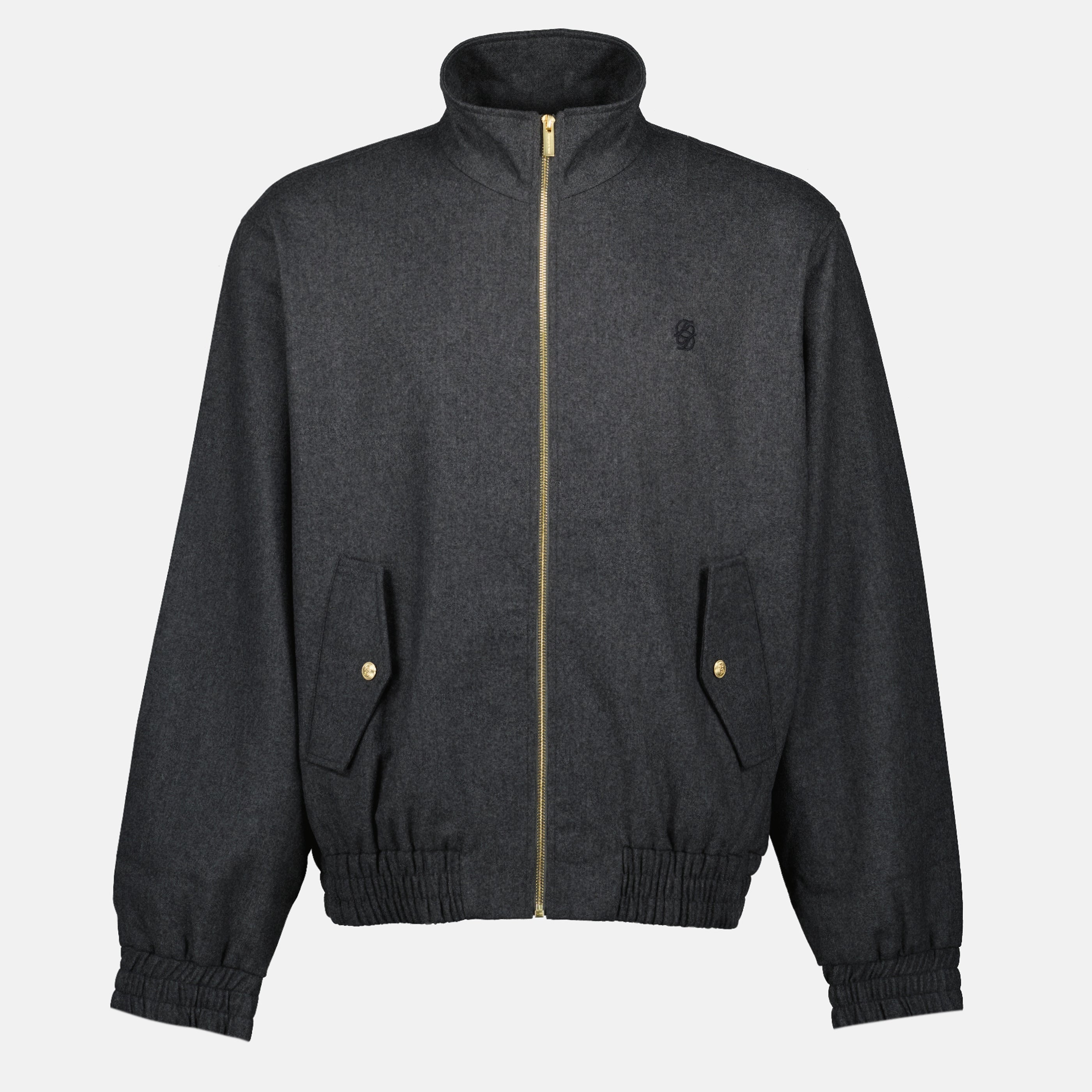 Flannel Wool Jacket, Drole De Monsieur, Autumn-Winter Collection, Dark Grey Jacket, Men's Fashion