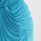Imagem do Vestido Azul Drapado de Christopher Esber para Mulheres - Temporada Primavera-Verão 2026 - Detalhe Vista 2