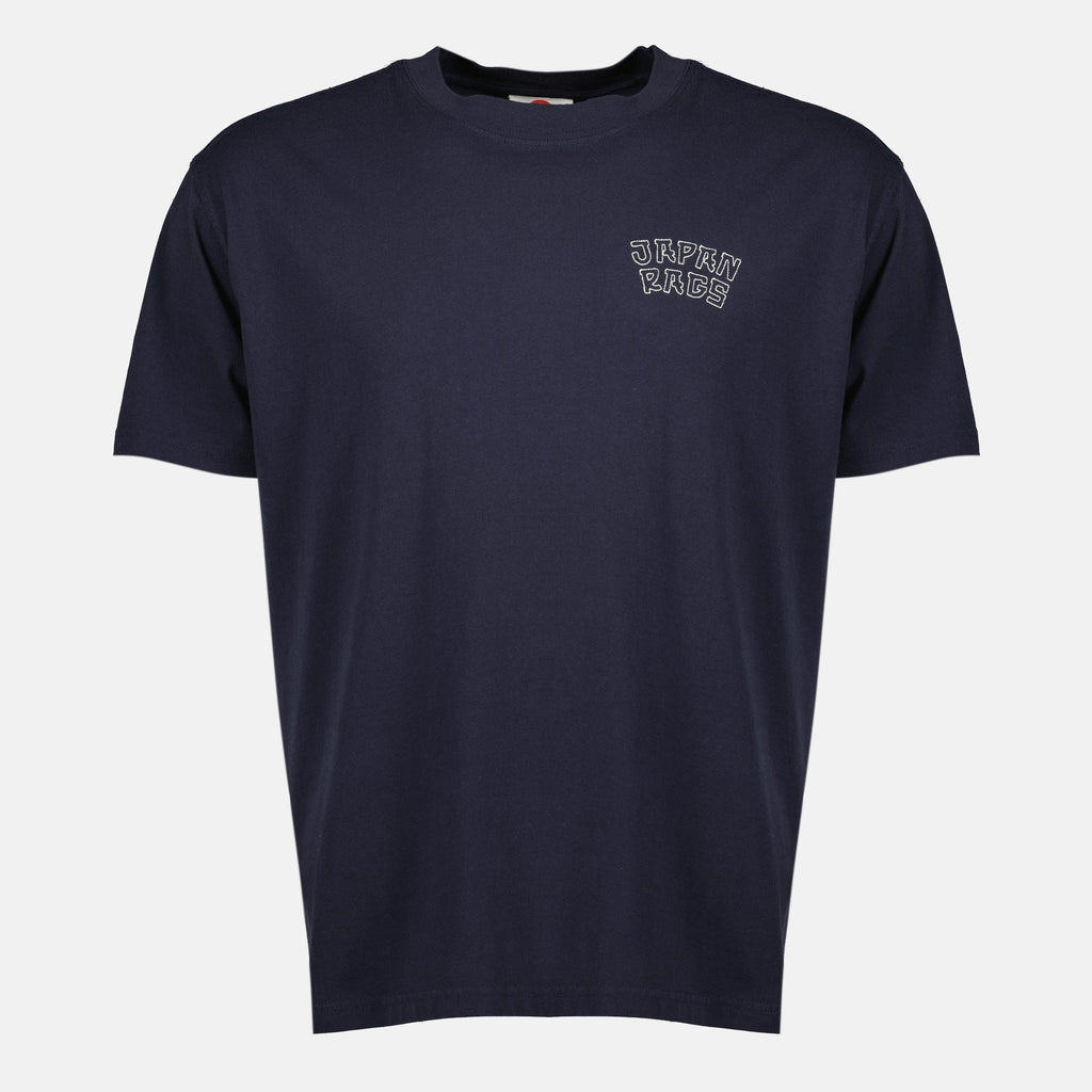 Yasuo T-shirt, Japan Rag, navy blue t-shirt, embroidered logo, cotton shirt