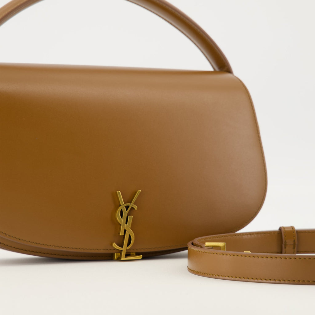 Saint Laurent bag, Le Sac Voltaire, brown calfskin handbag, fashion accessories, luxury handbag