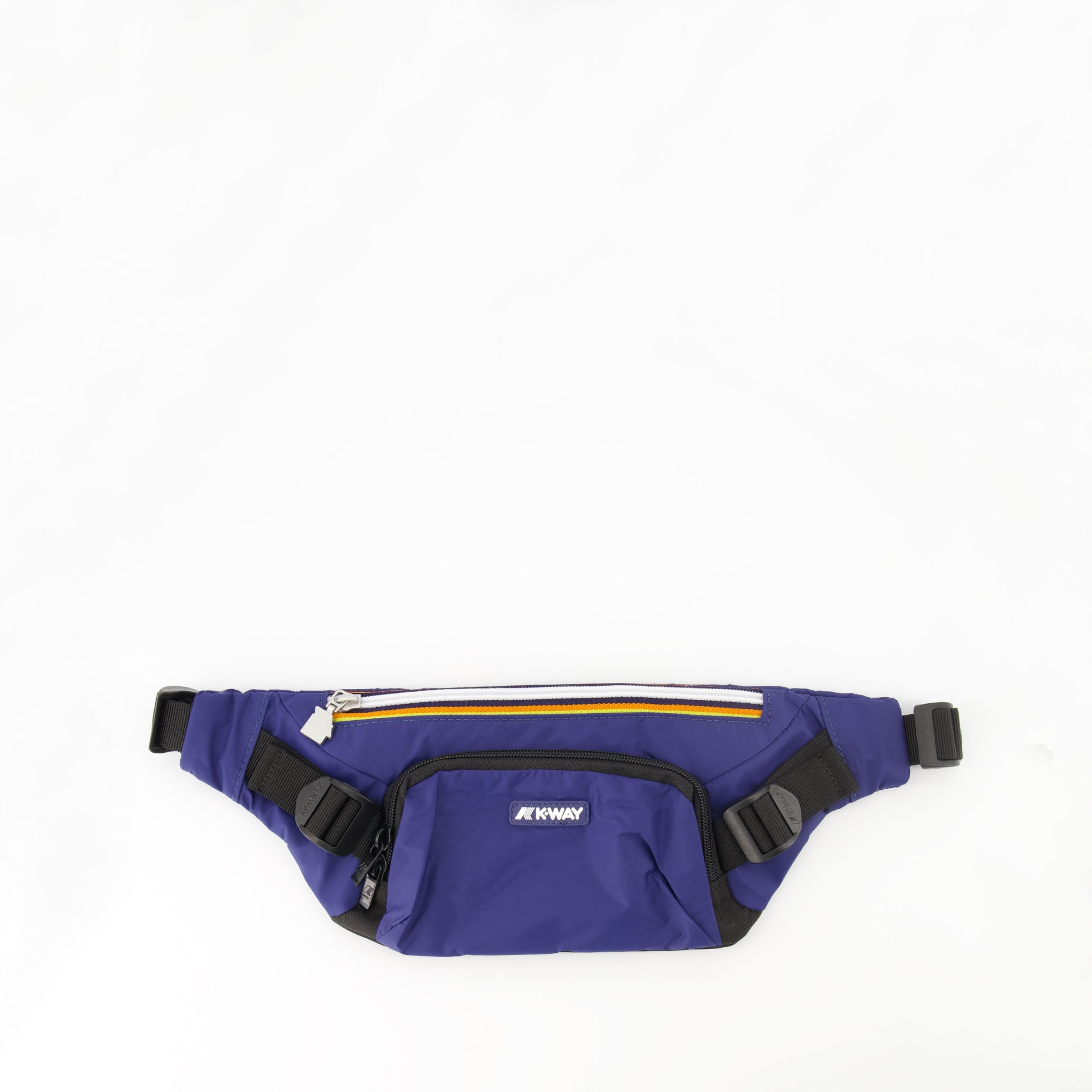waist bag, K-Way, navy blue accessory, adjustable belt bag, unisex fashion