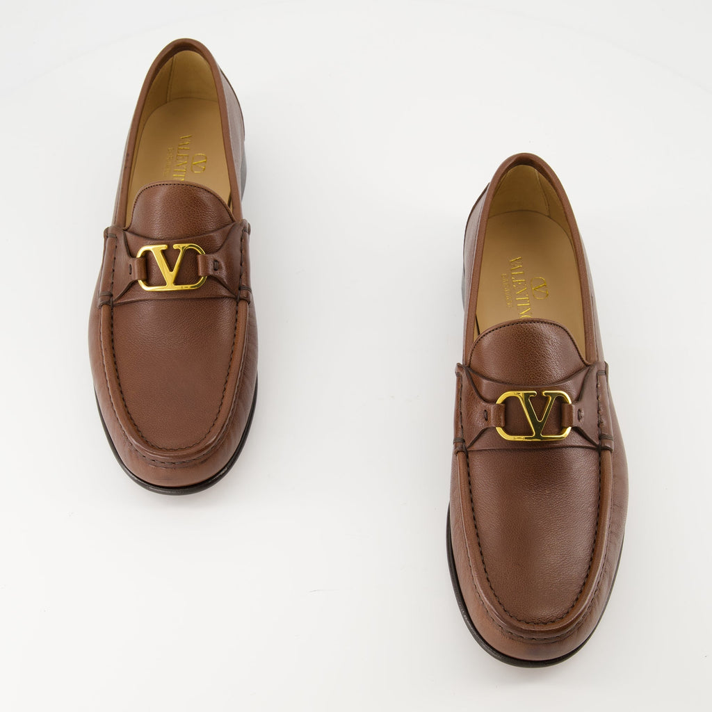 VLogo Moccasins, Valentino shoes, buffalo leather moccasins, luxury footwear, mens moccasins