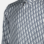 Dior Oblique shirt, silk shirt, designer menswear, blue and white shirt, Spring-Summer 2025