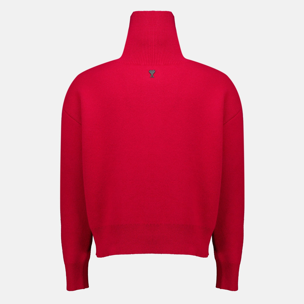 Maglione rosso in maglia a collo alto