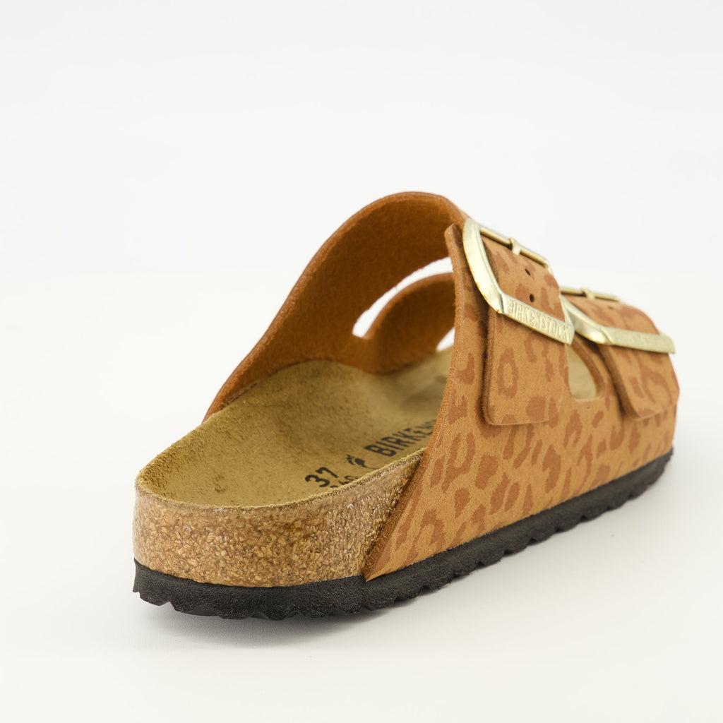 Image of Arizona Leopard Print Sandals by Birkenstock for Women - Season Spring-Summer 2026 - Back View