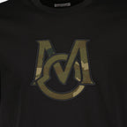Moncler T-shirt, black monogram T-shirt, organic cotton T-shirt, Autumn-Winter collection, Men's fashion
