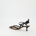 Fendi heels, Colibrì Lite FF, pointed toe shoes, black heels, designer footwear