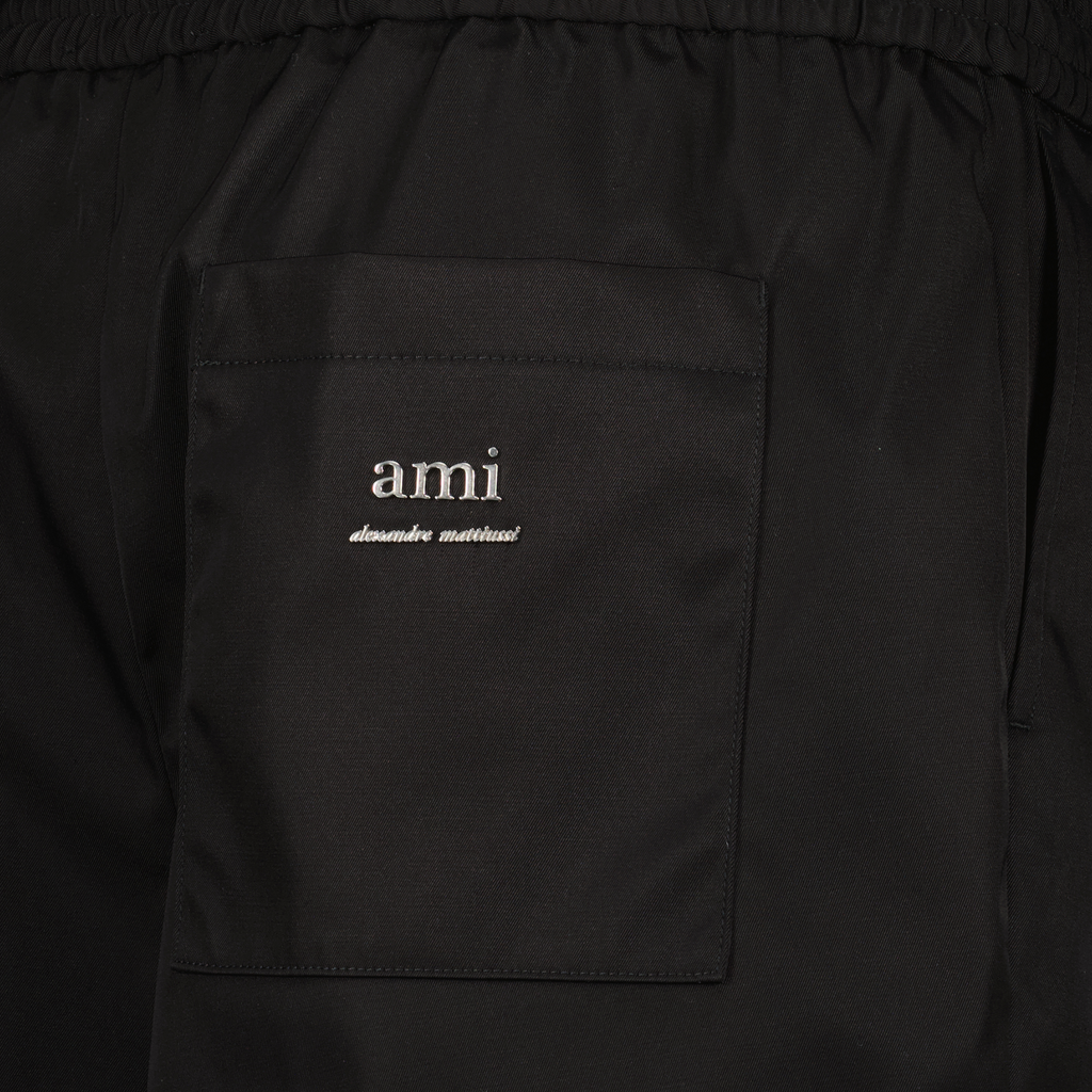 Image of Black Short by Ami PARIS for Men - Season Spring-Summer 2025 - Detail View 5
