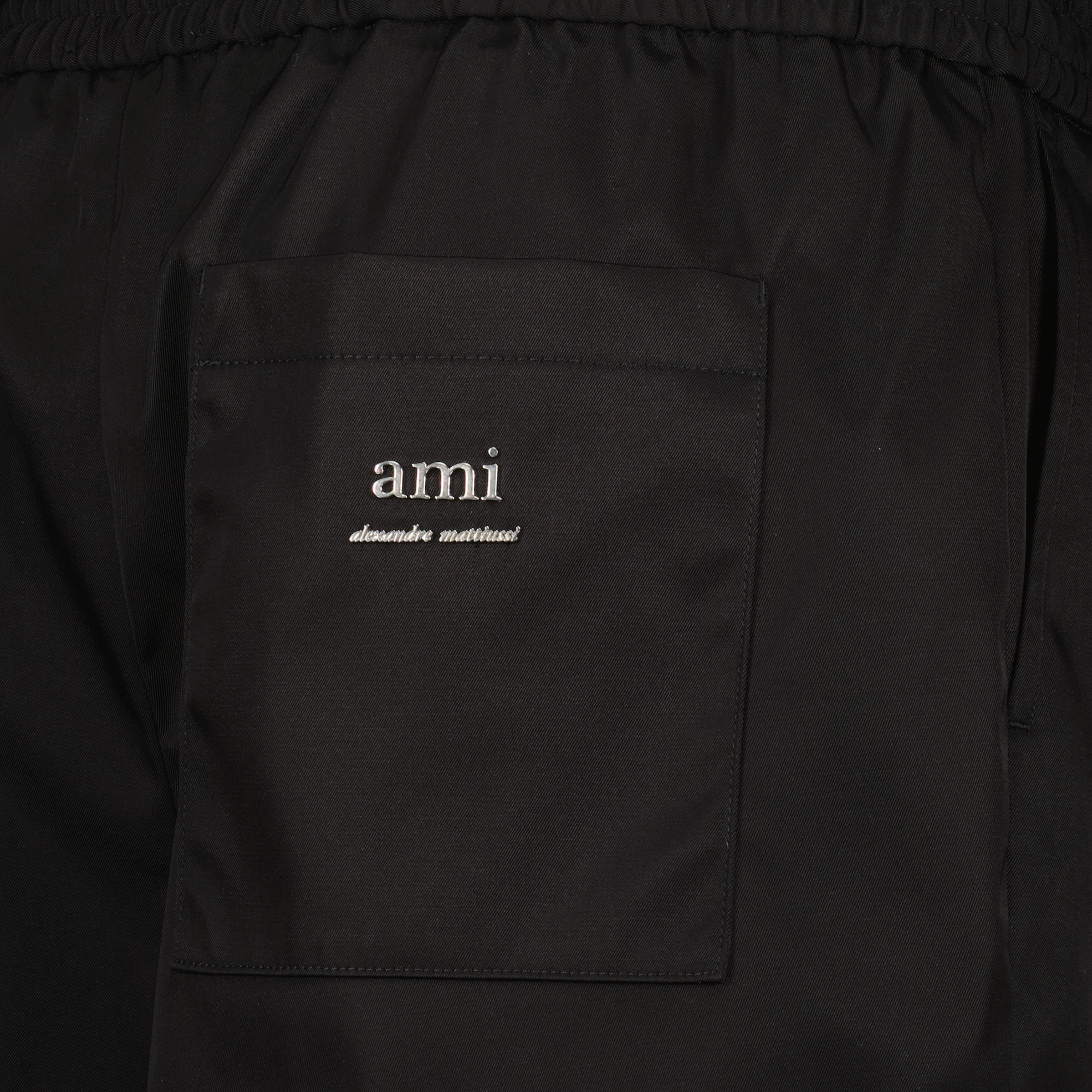 Image of Black Short by Ami PARIS for Men - Season Spring-Summer 2025 - Detail View 5