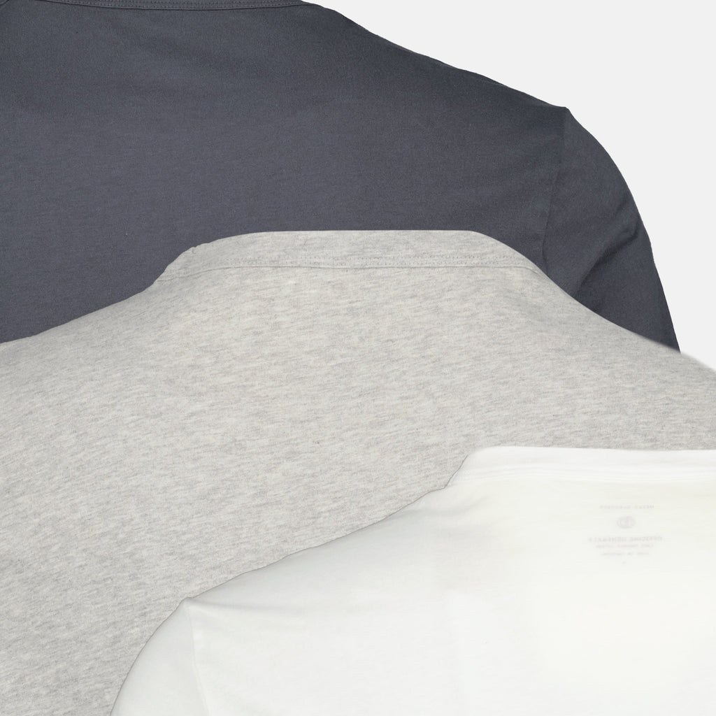 Image du set de t-shirts à col rond classique par Officine Générale pour hommes - Saison printemps-été 2026 - Vue de détail du produit 3