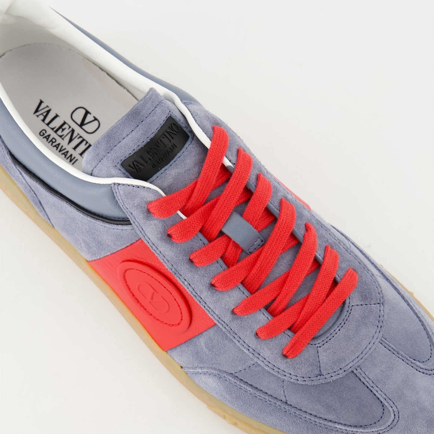 Upvillage sneakers, grey and red sneakers, Valentino sneakers, leather sneakers, luxury sneakers