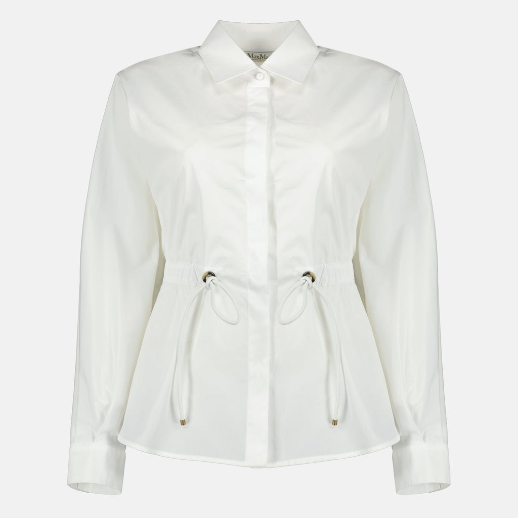 Camisa de Popelina de Algodão Branca