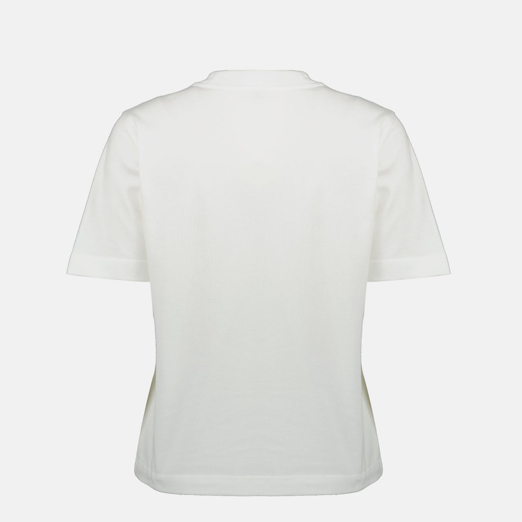 Imagen de la camiseta con logo a cuadros de Burberry para mujeres - Temporada Primavera-Verano 2026 - Vista trasera