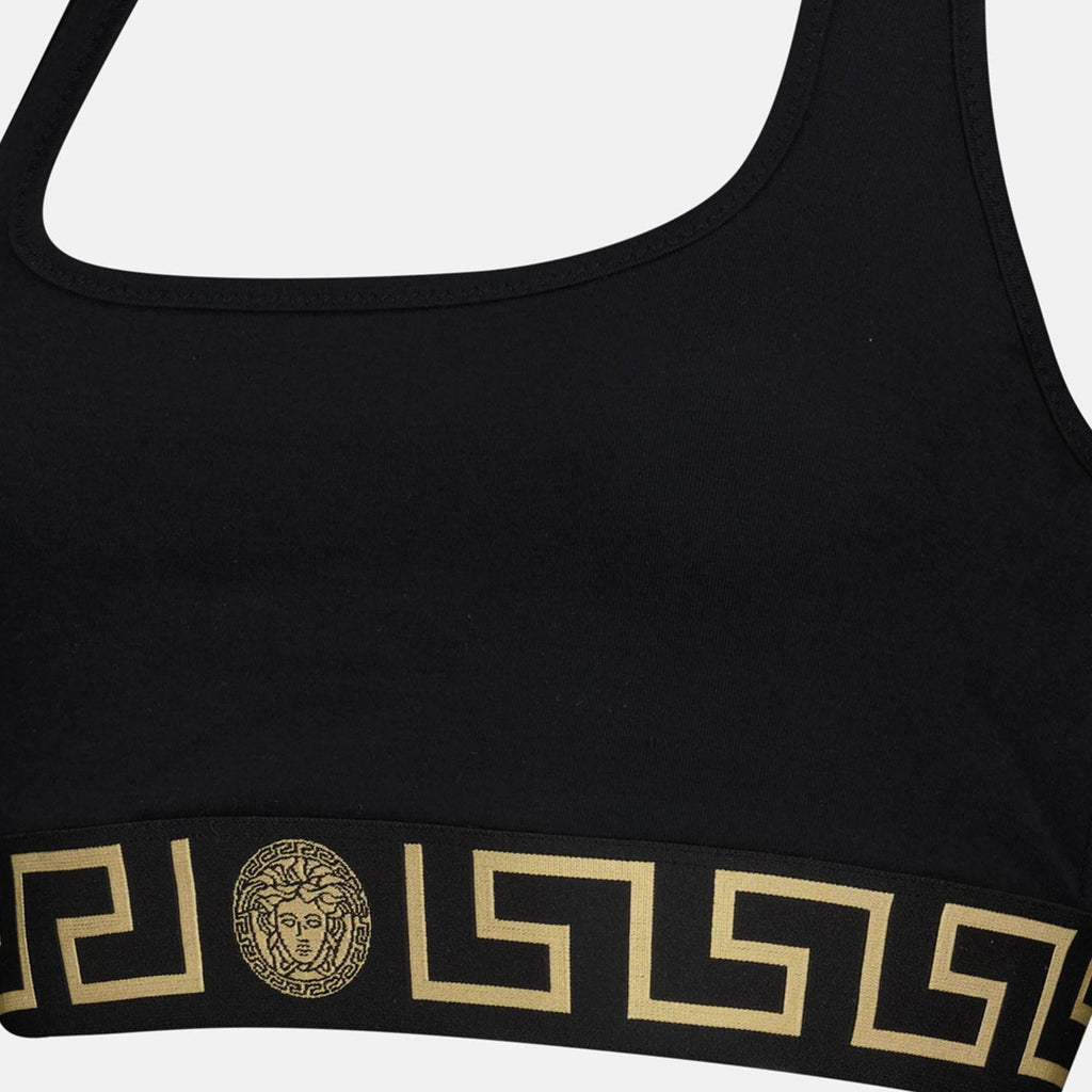 sports bra, Versace, Medusa Greca, activewear, nylon top