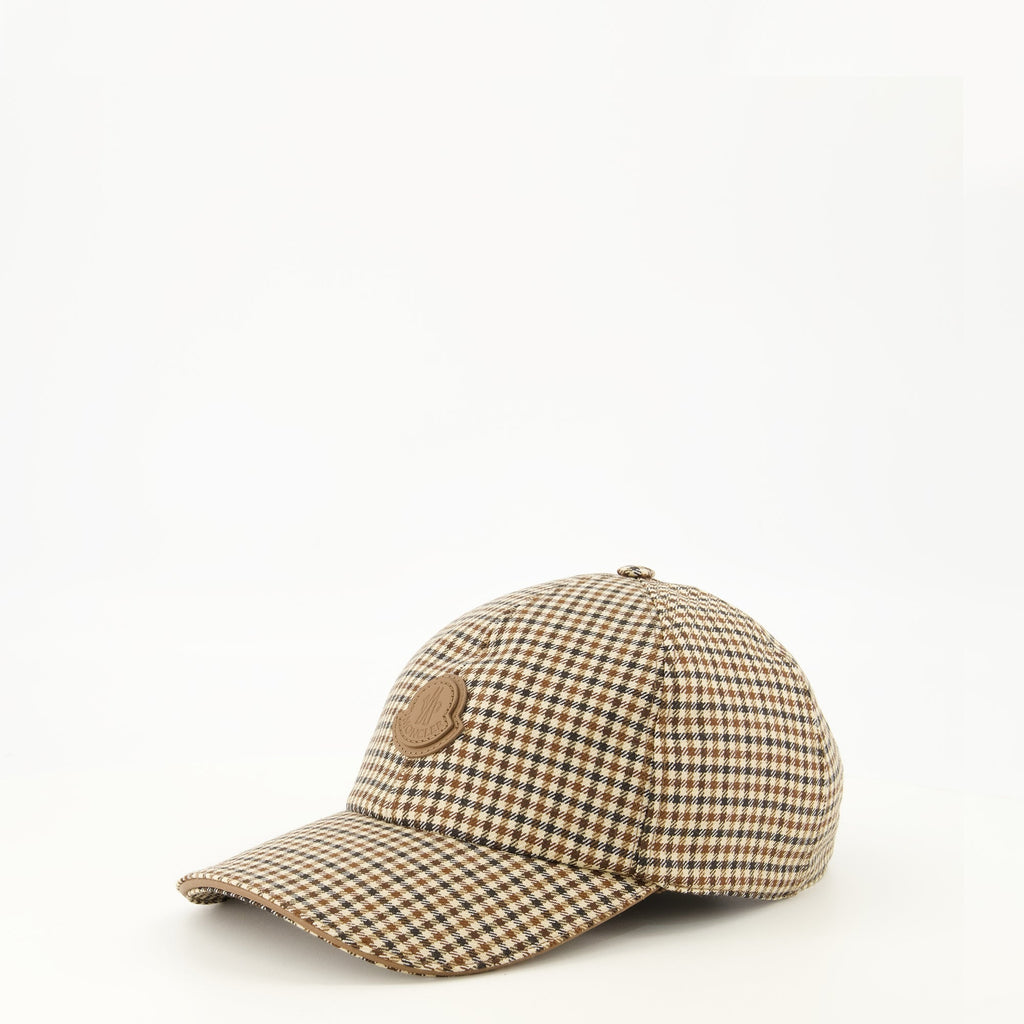 Gorra de lana a cuadros