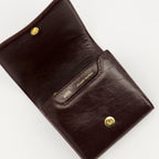 Bordeaux leather wallet, AMI Paris wallet, stylish accessories, practical wallet, luxury accessories