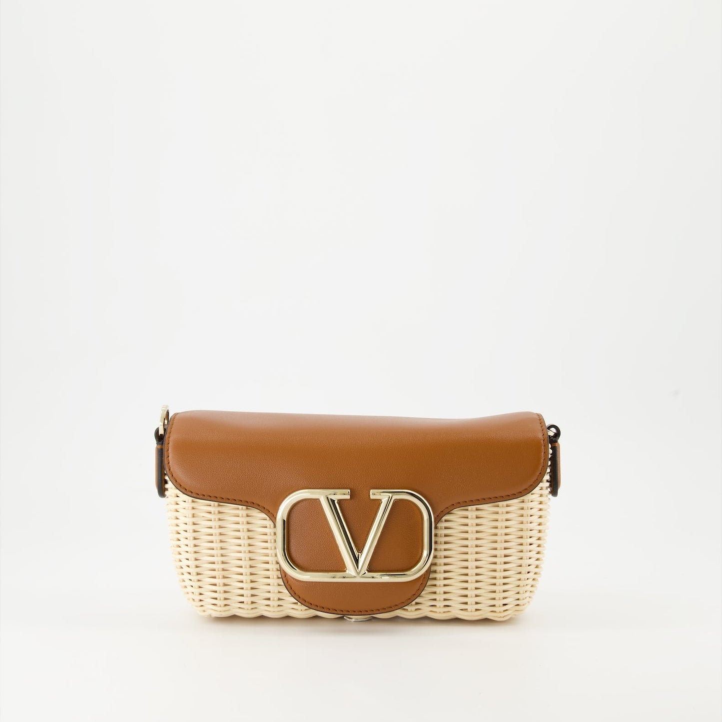 Valentino Garavani, Locò Bag, leather handbag, woven straw, luxury accessories