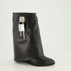 Image of Shark Lock Ankle Boots by Givenchy for Women - Season Spring-Summer 2025 - Front Right Three-Quarter View