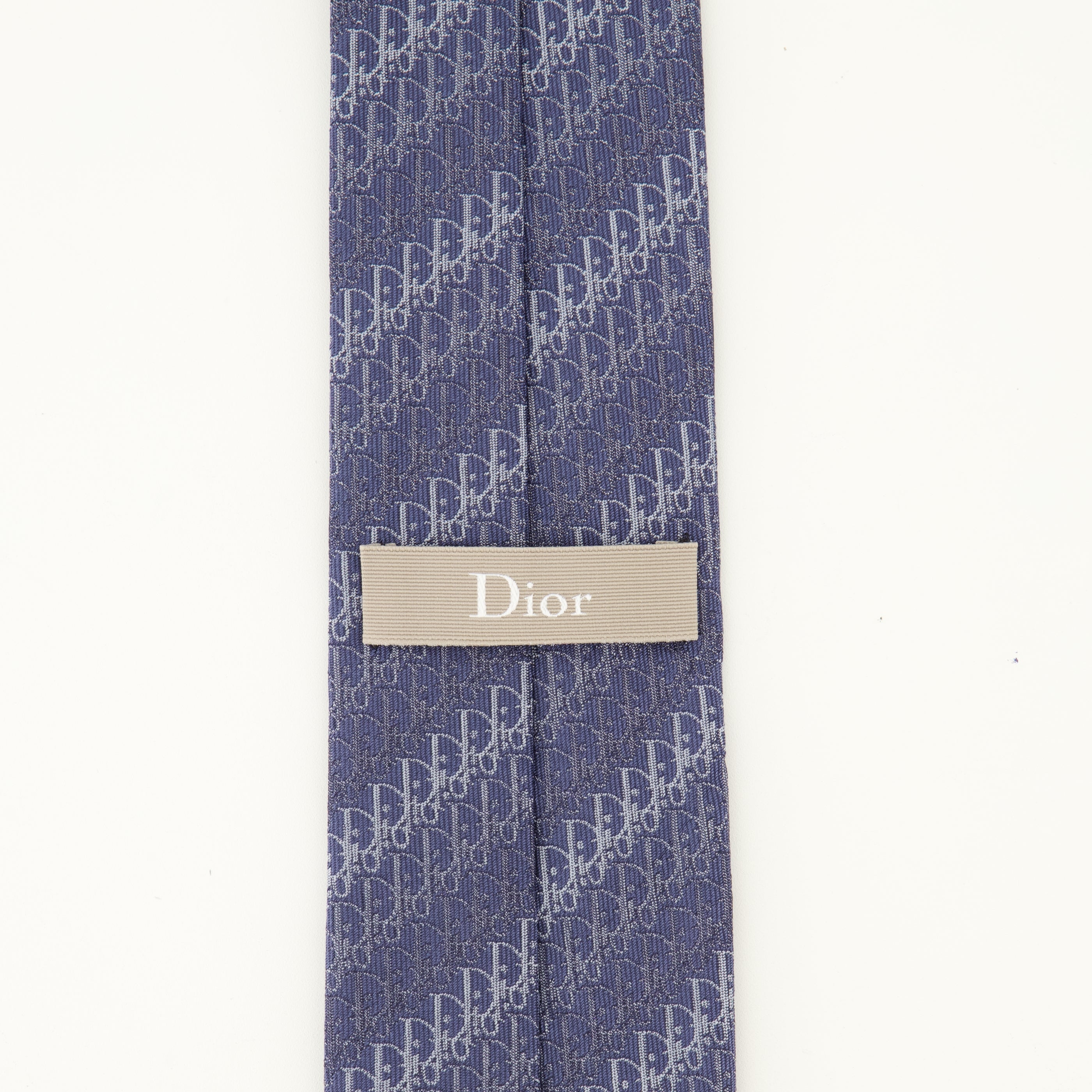 Oblique Blue Silk Tie